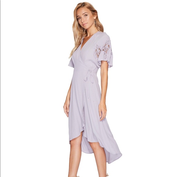 Lavender Wrap Dress by ASTR - Picture 2 of 2